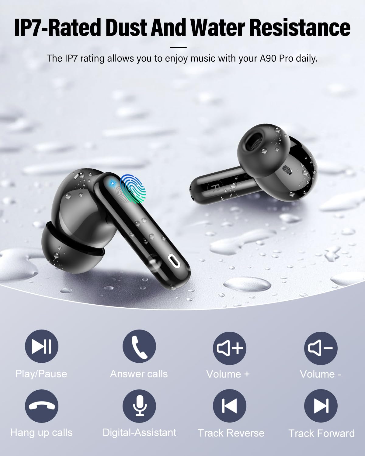 Btootos earbuds in outdoor setting, durable waterproof benefit for activities