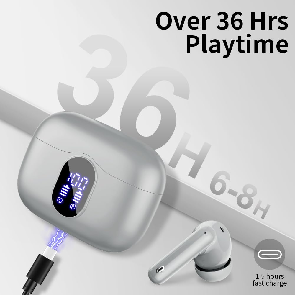 Btootos earbuds next to smartphone showing scale and pocket-friendly design for daily carry