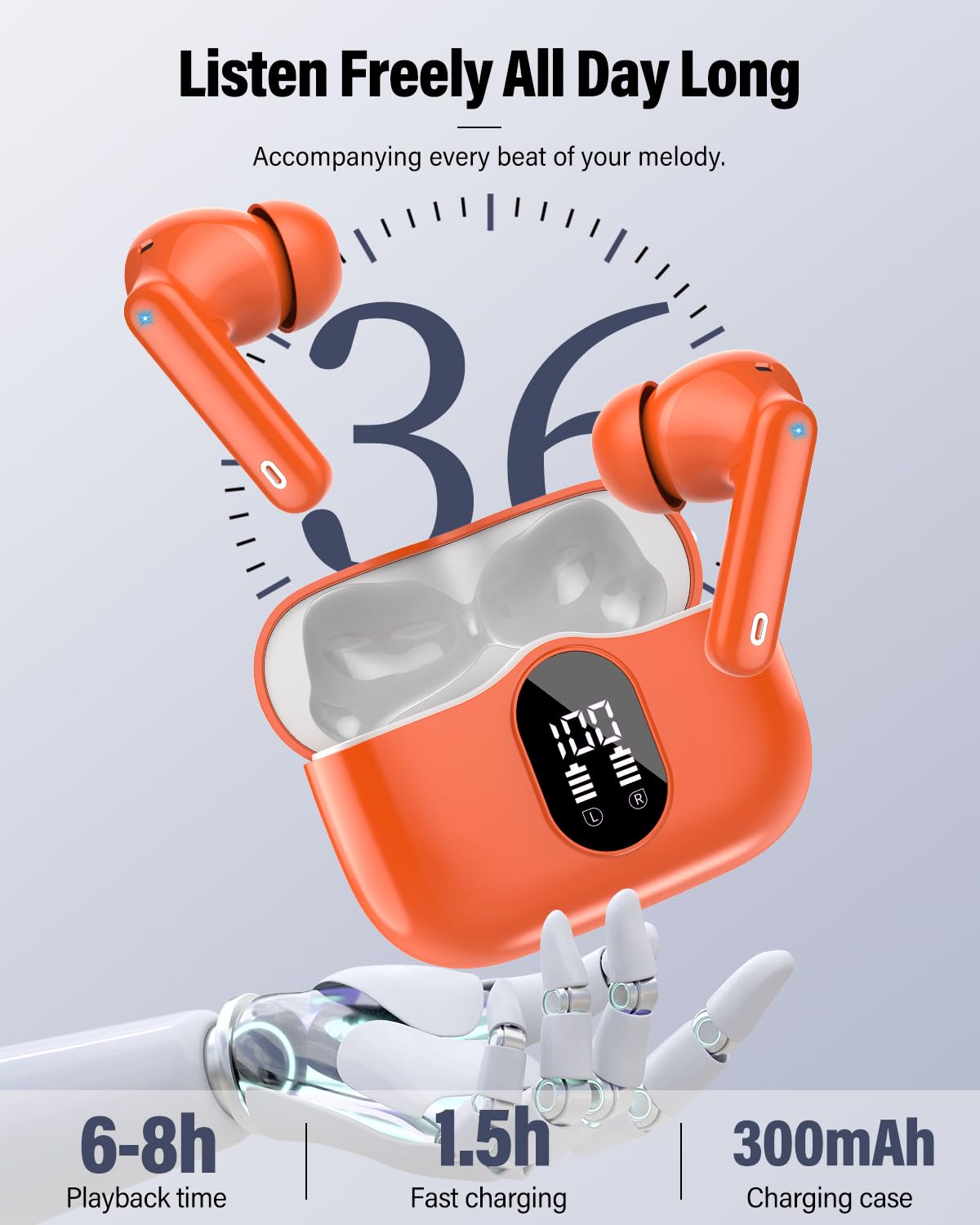 Btootos USB-C charging port and cable connected for faster, reliable recharging