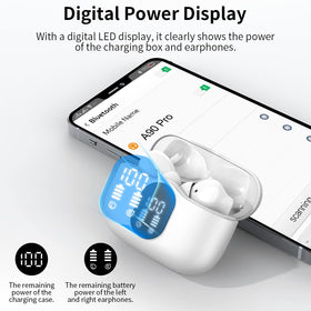 Btootos earbuds with water splash illustrating IP7 protection against moisture