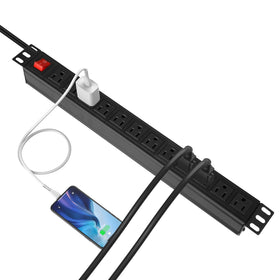 BTU power strip features an easy-to-use ON/OFF switch.