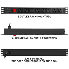 BTU close-up of right-angle outlets illustrating space-saving cable routing benefit