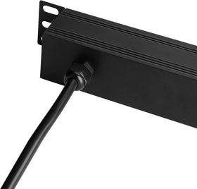 BTU close-up of right-angle outlets demonstrating space for bulky adapters and cable routing