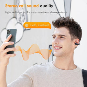 BUABMEQ ergonomic open-ear fit maintains awareness during activity