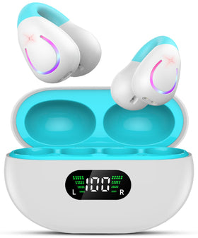 BUABMEQ open-ear design for comfortable all-day wear and breathable airflow.