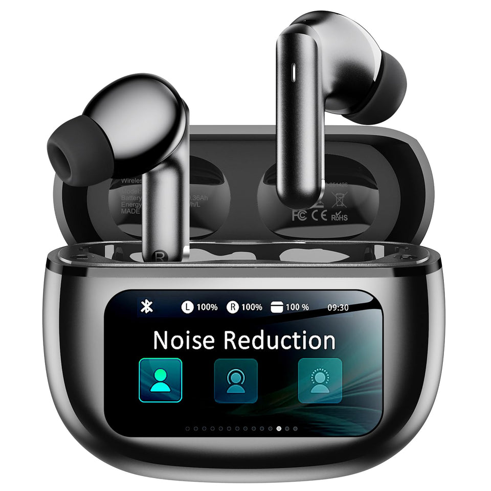 Bucephalus front packaging showing earbuds and case, highlights product value