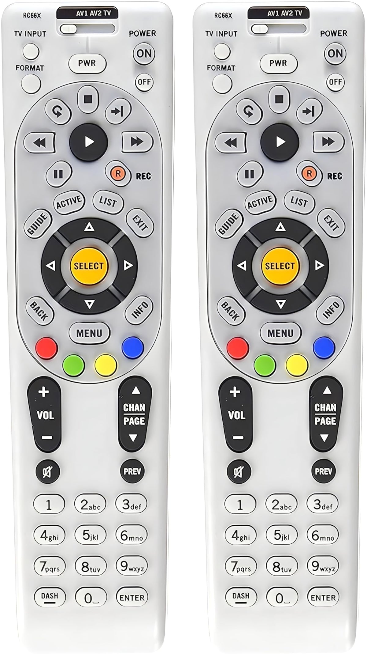 BUCK TAPE AS TOUGH AS A BUCK universal remote front view with ergonomic design for easy handling