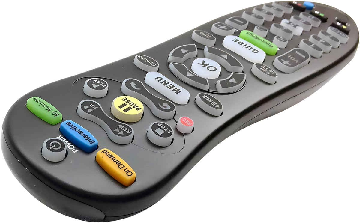 BUCK TAPE AT&T S30-S1B remote back view showing ergonomic design.