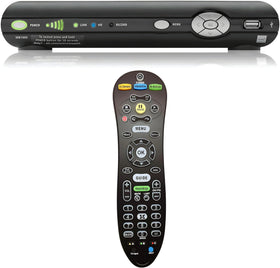 BUCK TAPE AT&T S30-S1B remote, close-up of clearly labeled buttons for navigation.