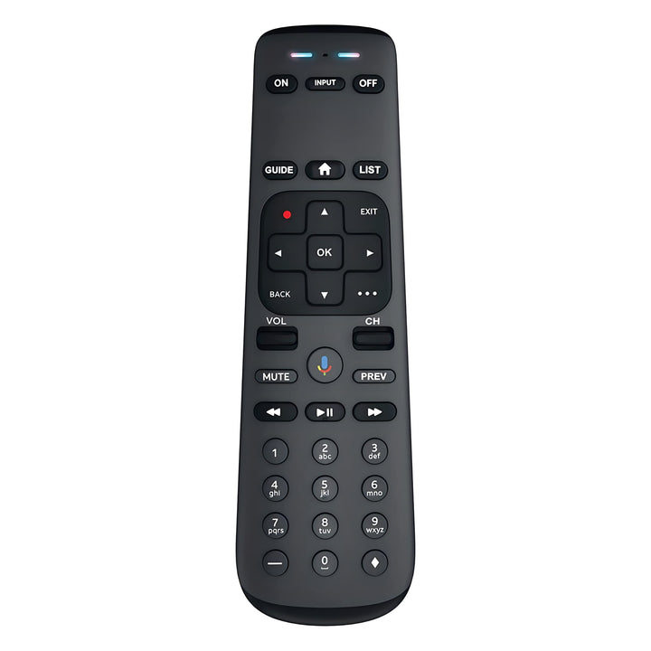 BUCK TAPE front view of RC82V remote showing full control layout and quick access