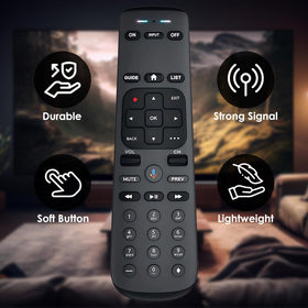 BUCK TAPE remote in use on couch controlling streaming apps and live TV
