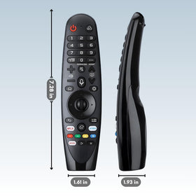 BUCK U.S.A remote on a sofa arm demonstrating comfortable living-room use