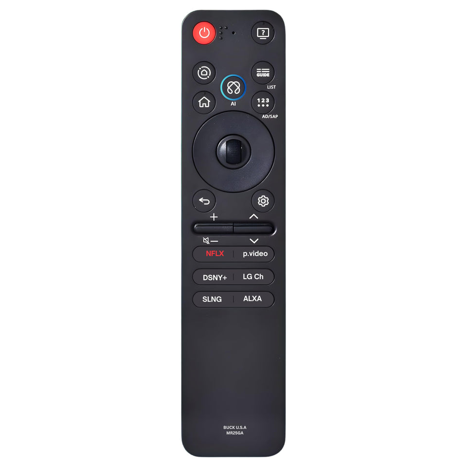 BUCK U.S.A MR25GA front view showing button layout and ergonomic shape for easy control