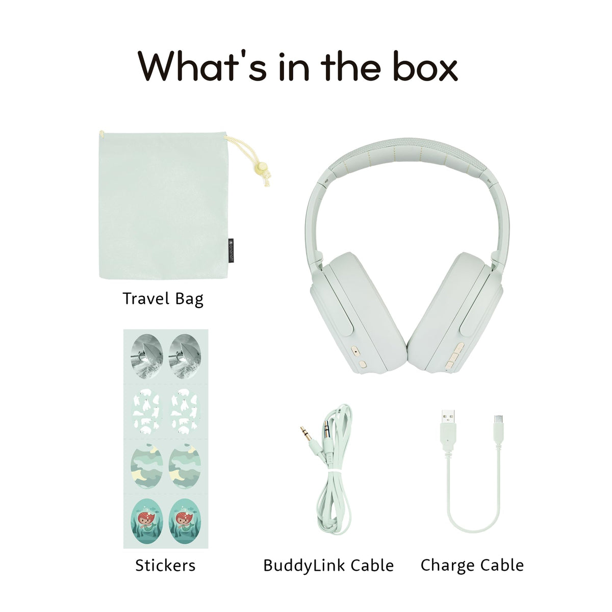 BuddyPhones CosmosFun hypoallergenic cushions for long-wear comfort
