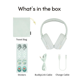 BuddyPhones CosmosFun hypoallergenic cushions for long-wear comfort