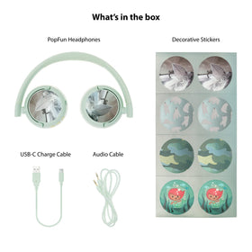 BuddyPhones POP Fun volume limit at 85dB for safer listening.