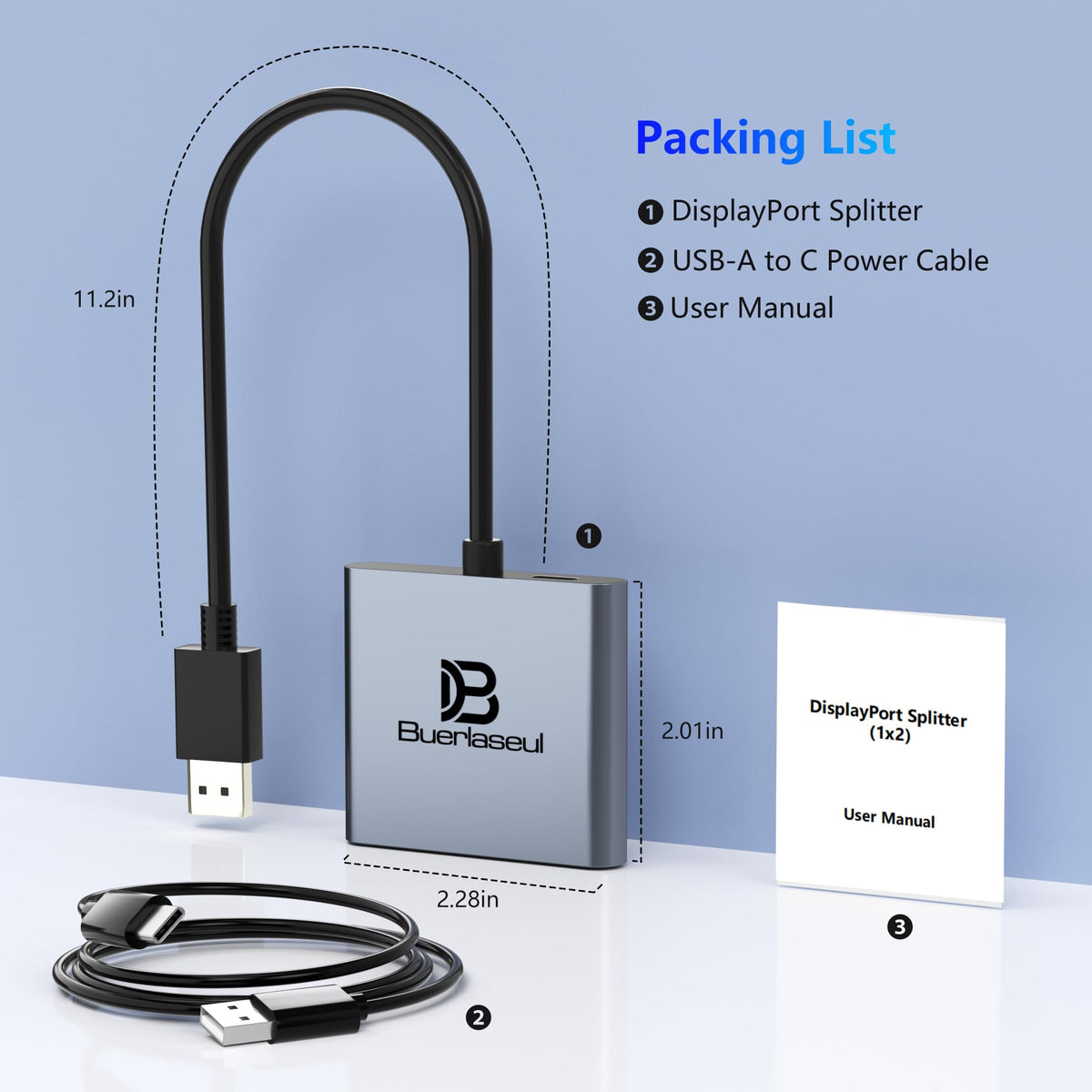 Buerlaseul compact, portable splitter ideal for travel
