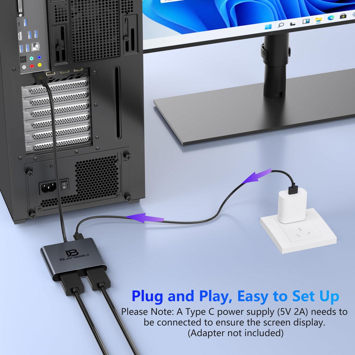 Buerlaseul broad compatibility with PCs, laptops, and graphics cards