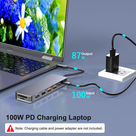 Buerlaseul 100W PD charging keeps laptops powered during busy sessions.