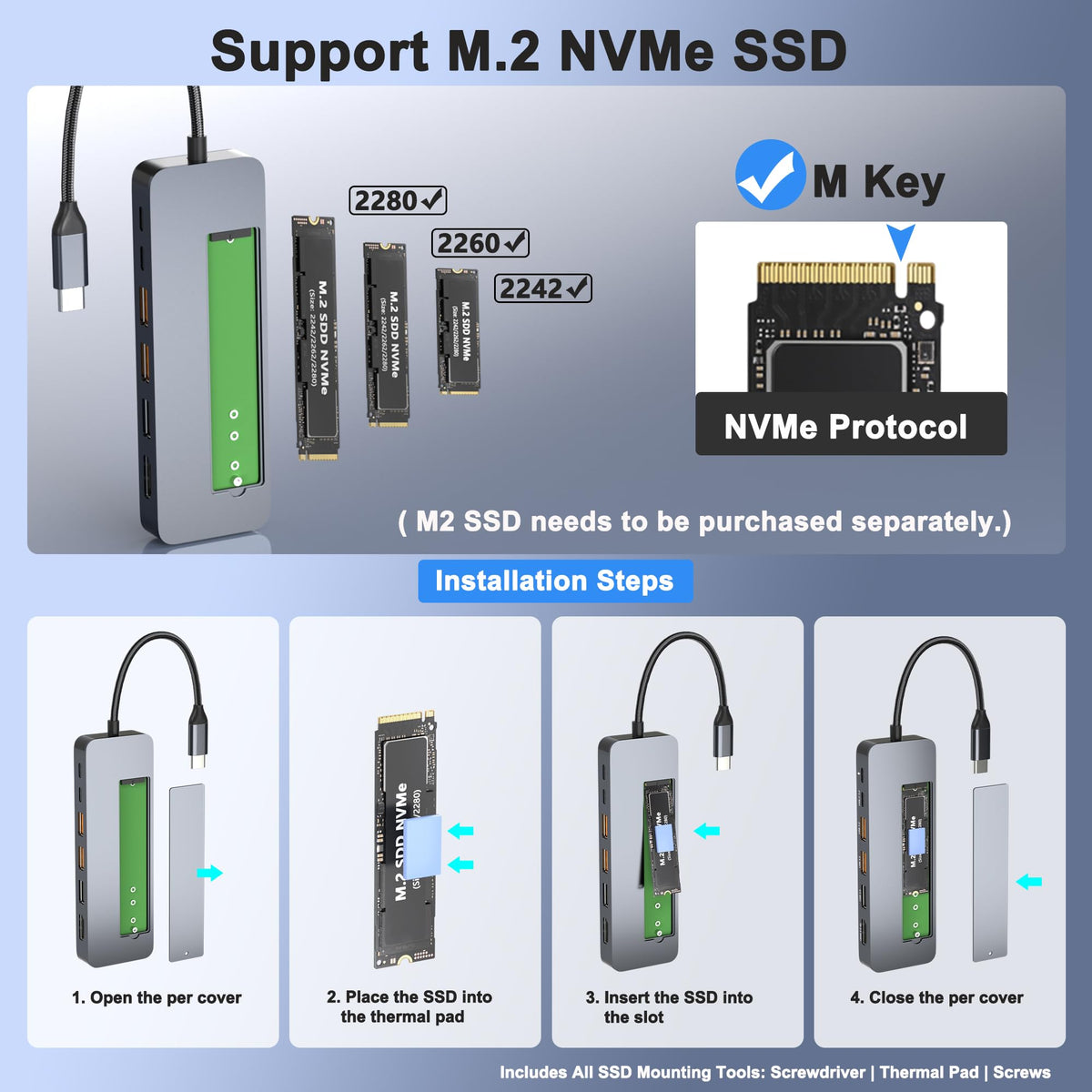Buerlaseul 4K@60Hz HDMI output for crisp external displays.