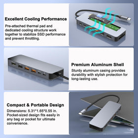 Buerlaseul dual USB-A 3.2 Gen2 ports for peripherals and accessories.