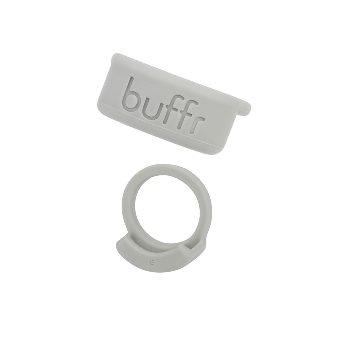 BUFFR front view showing grey protector on ring, protects finish from scratches