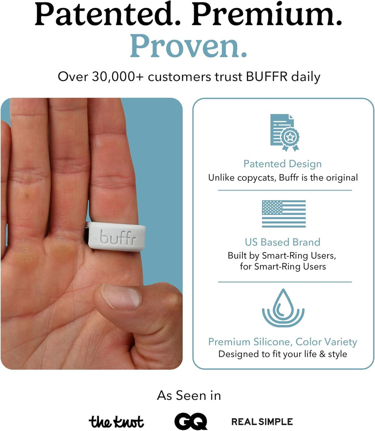 BUFFR three neutral colors displayed together for outfit and backup convenience