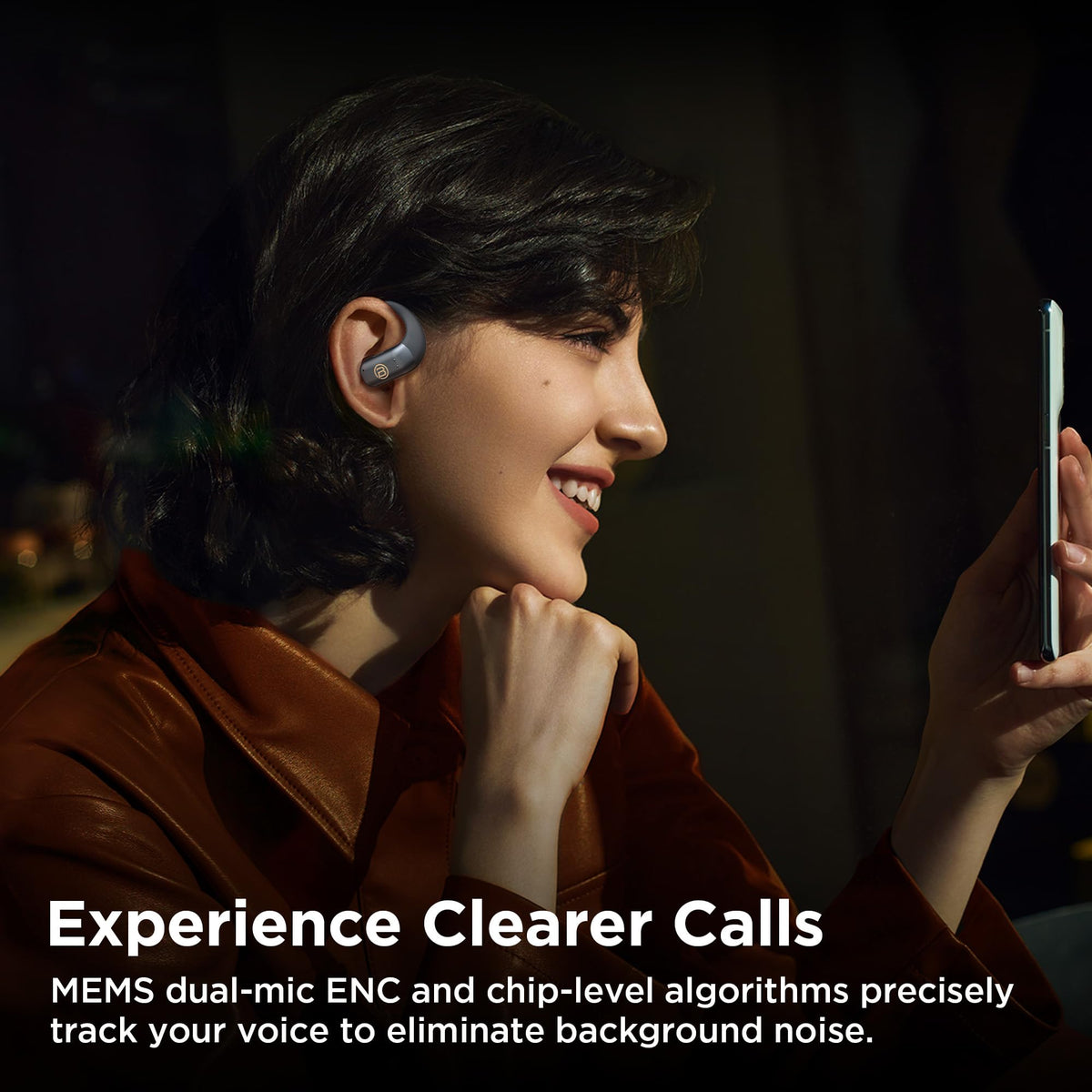 BUGANI charging case open with earbuds highlighting extended 60-hour playtime