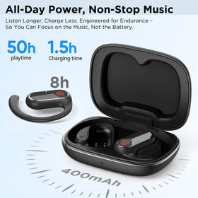 BUGANI touch control close-up enabling hands-free playback benefit
