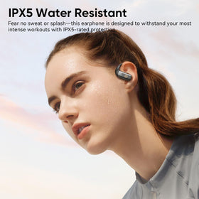 BUGANI side profile earhook detail showing secure sport fit for running