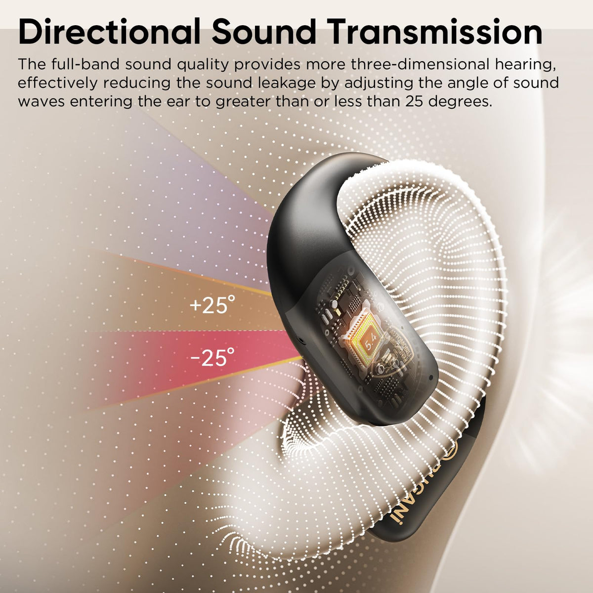 BUGANI microphone position outdoors showing clear voice capture with ENC