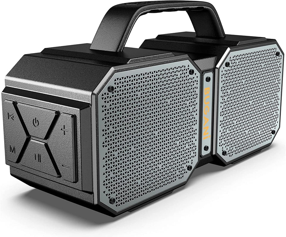 BUGANI Shock front view showing speakers and sturdy grill for powerful sound