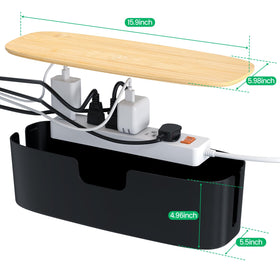 Bukuwa cord organizer box with thick ABS walls for durable steadiness.