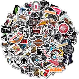 BulbaCraft motorcycle sticker sheet with vibrant decals for bikes and gear.