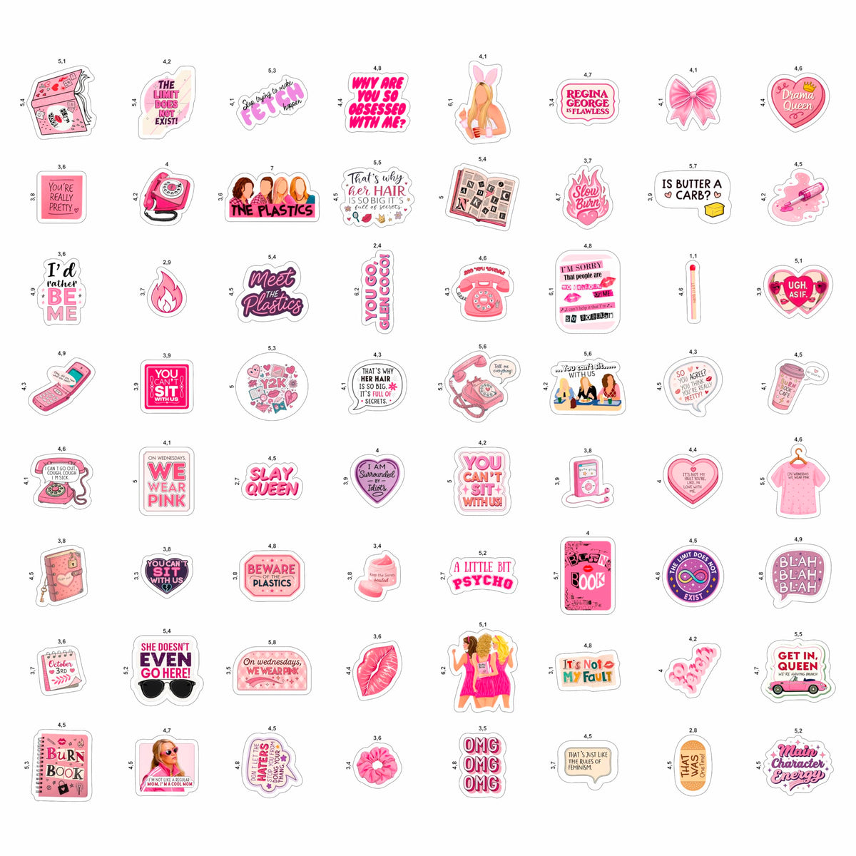 BulbaCraft Burn Book stickers on phone case boost personality with reliable adhesion.