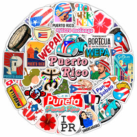 BulbaCraft Puerto Rico stickers pack for personalized items with vibrant designs.