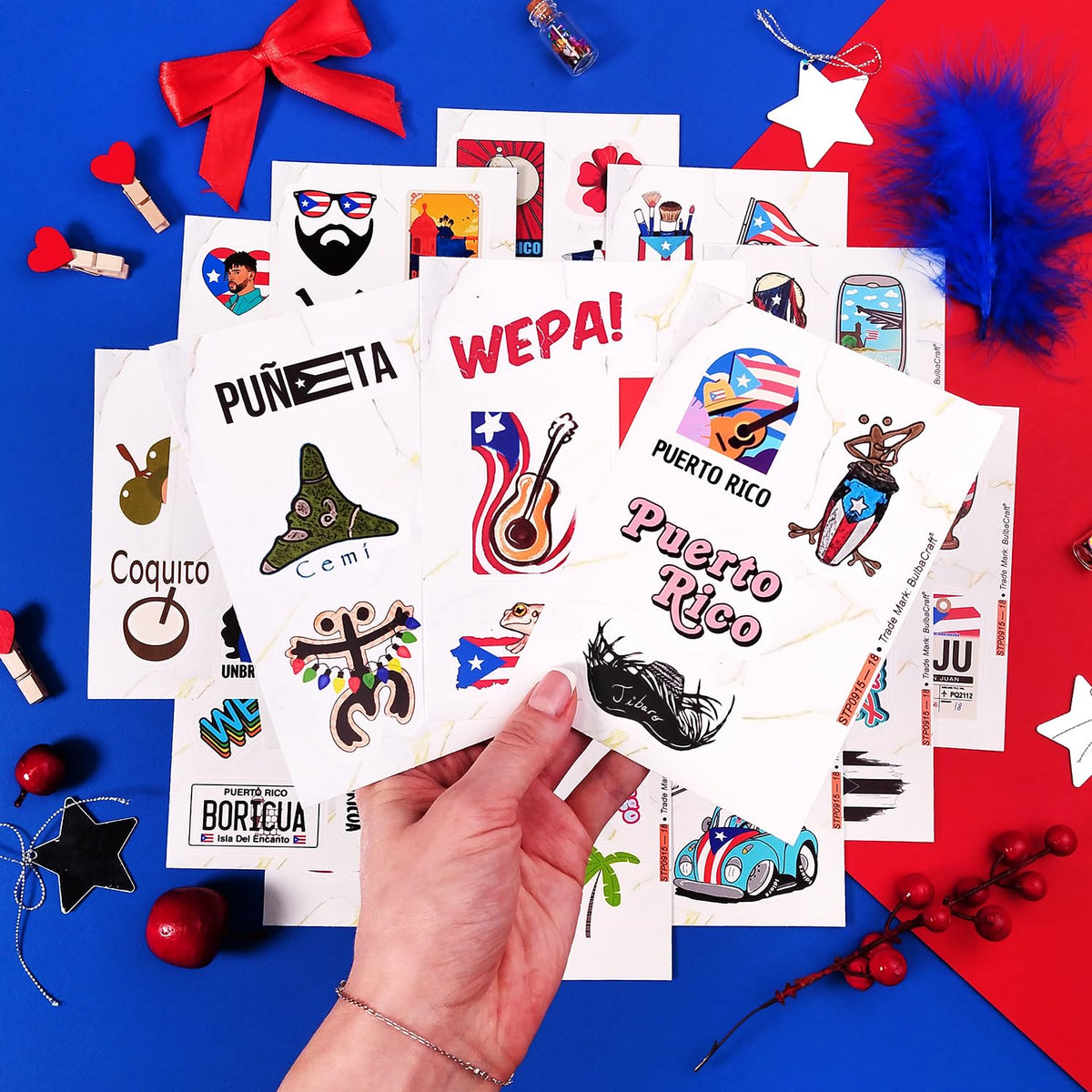 BulbaCraft skateboard stickers brighten boards with expressive Puerto Rico art.
