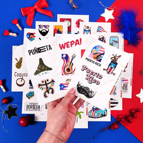 BulbaCraft skateboard stickers brighten boards with expressive Puerto Rico art.