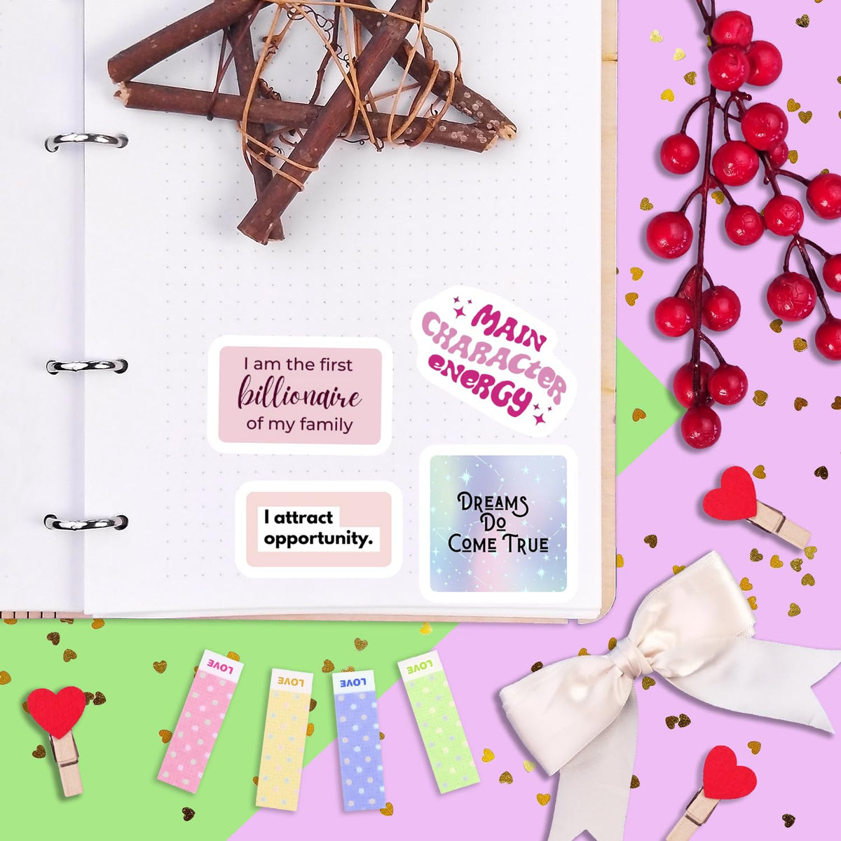 BulbaCraft vision board stickers outdoor use brighten daily routines.