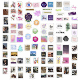 BulbaCraft waterproof vision board stickers endure bottles and outdoor gear.