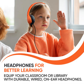 Bulktech colorful variations on-ear headphones closeup, vibrant options for students.