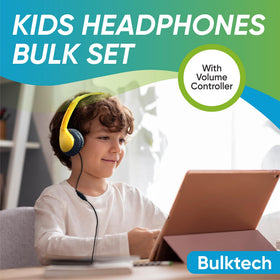 Bulktech headphones with remote control volume for quick audio adjustments during lessons
