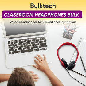Bulktech leather on-ear headphones closeup, durable comfort for daily use.