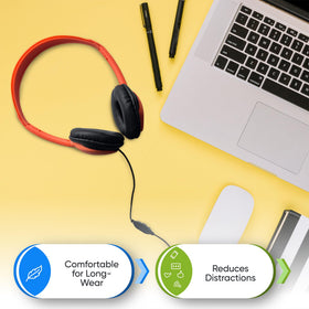 Bulktech soft ear cushions offer comfortable listening during long study sessions
