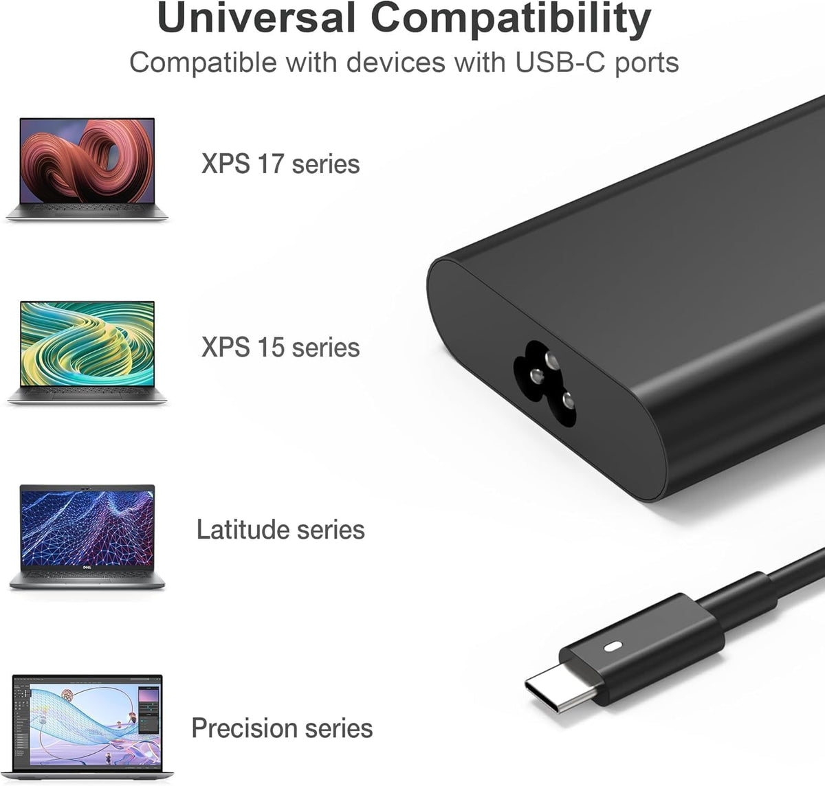 BULL-TECH Dell Latitude 7410 charger enables safe on-the-go charging.