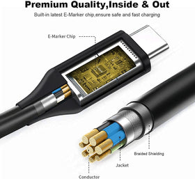 BULL-TECH adapter side profile with power cord and USB-C output for space-saving convenience