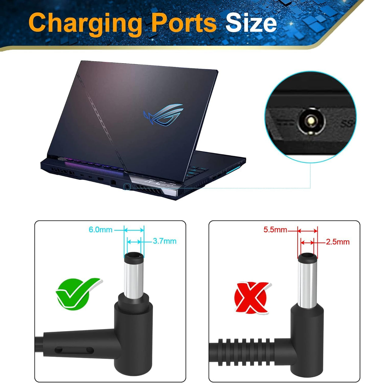 BULL-TECH angled shot of cord and connector illustrating durable cable and secure connection