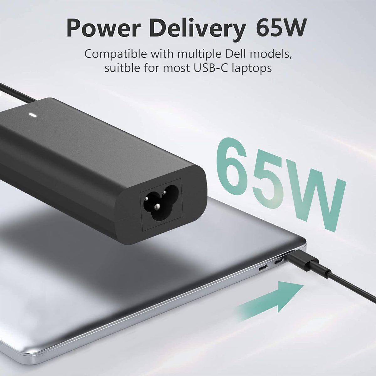 Bull-Tech Dell Latitude USB-C charger for reliable home and travel power.