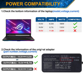 BULL-TECH close-up of 6.0x3.7mm plug showing precise fit for ASUS laptops, confirmed compatibility