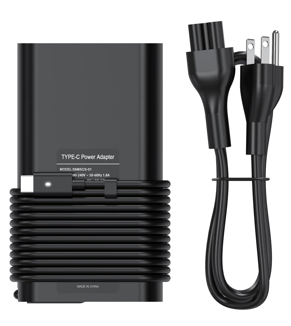 Bull-Tech USB-C 65W charger for Dell XPS 9360 enabling fast charging on the go